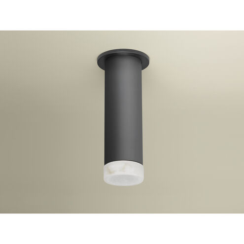 Luxe Cylinder LED 3.75 inch Matte Black Flush Mount Ceiling Light